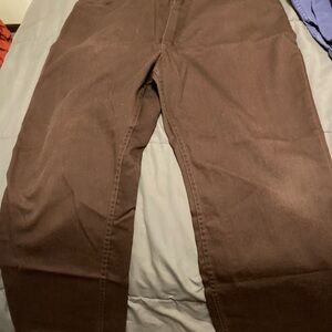 Rustler Men's Dark Brown Pants 42x30